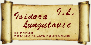 Isidora Lungulović vizit kartica